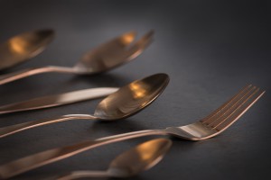 Stalo įrankių rinkinys nerūdijančio plieno 16 vnt rose gold  Maku 310197