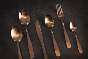 Stalo įrankių rinkinys nerūdijančio plieno 16 vnt rose gold  Maku 310197