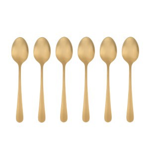 Šaukšteliai arbatiniai 6 vnt. champagne gold 14 cm Maku 310544