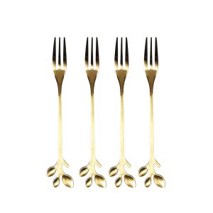 Šakutės desertinės aukso sp. 4 vnt. 12,2x0,8x1,2 cm Home Deco KA6148