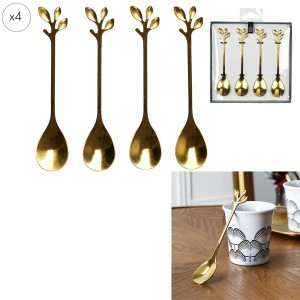 Šaukšteliai arbatai 11,8 cm 4 vnt. Home Deco KA5088