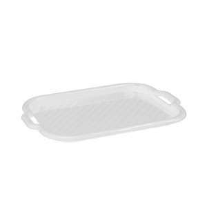 Padėklas plastikinis 46x33x3 cm baltos spalvos Domotti 229022