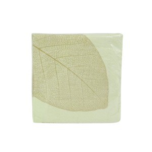 Servetėlės popierinės Lapas gelsvos 25x25 cm 20 vnt Migros 106884