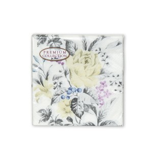 Servetėlės popierinės Rožė 33x33 cm Premium collection 54574