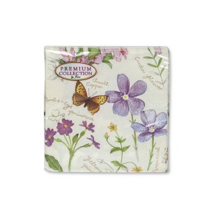 Servetėlės popierinės Drugelis 33x33 cm Premium collection 49484