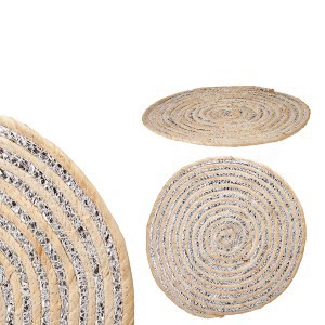 Padėkliukas stalo D38 cm jūros žolė, sidabro spalvos Krist+ 83383