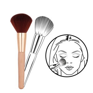 Šepetėlis veidui kosmetinis Ø4,5xh17cm TouchOfBeauty 871125224290