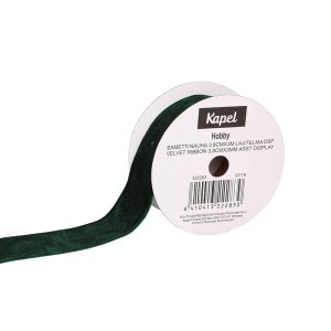 Dovanų pakavimo juostelė velvetinė 3,8 cm x3 m (mix) Kapel 322283