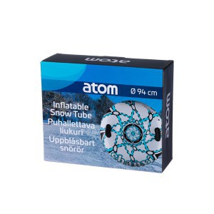 Čiuožynė pripučiama D94xH10 cm balta/mėlyna (max 100 kg) Atom 600814