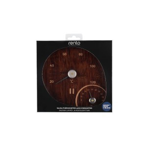 Pirties termometras su higrometru bambukinis 19x17x2 cm Rento 638897