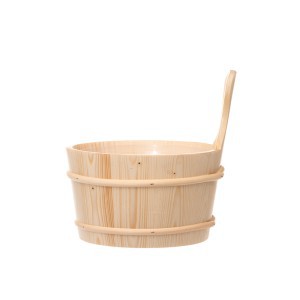 Kubiliukas pirties medinis 4 l 25,7x27x27 cm eglė 4Living 319192