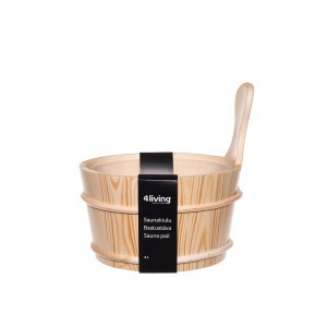 Kubiliukas pirties medinis 4 l 25,7x27x27 cm eglė 4Living 319192