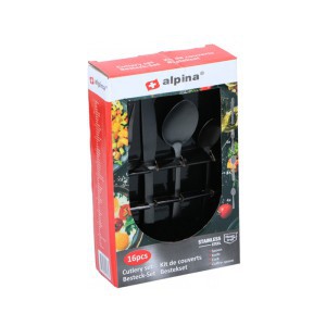 Stalo įrankių rinkinys 16 vnt. juodi 871125225463