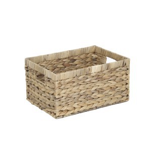 Dėžutė pinta stačiakampė iš vandens hiacintų BALU 35x25xH18 cm