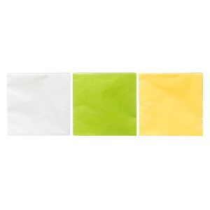 Servetėlės popierinės 33x33 cm 20 vnt. 272626 (balta, žalia, geltona)
