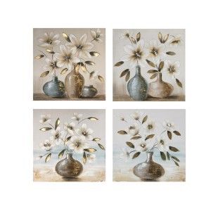 Paveikslas GĖLĖS 60x60x4 cm (4 mix) 8445393189062