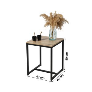 Kavos staliukas 40x40x50 cm juoda, medis Urban Living 151062