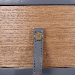 Staliukas medinis su stalčiumu 35x35x47 cm pilka/medžio sp. Home Deco HD6202
