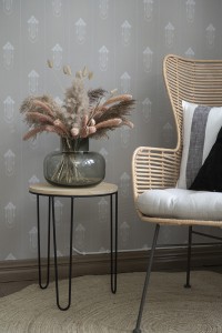Staliukų komplektas 3 vnt. 25x35/30x40/35x45 cm juodi/mediniai Fanni K 302569