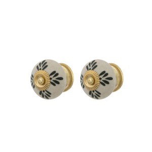 Rankenėlė baldams keramikinė/metalinė 2 vnt D4 cm Atmosphera 195128