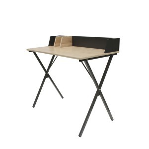 Kompiuterio stalas 90x85x50 cm medinis juodas Home Deco HD6425
