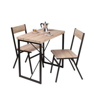 Valgomojo komplektas (stalas 80x50x75 cm, kėdės 42x39x85 cm) Urban Living 151161