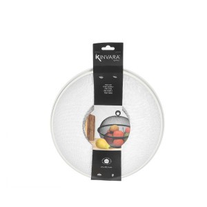 Vaisinė su dangčiu D27xH24 cm baltos spalvos metalinė Kinvara 64219