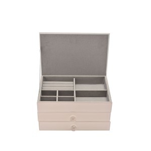 Dėžutė papuošalams stiklinė kreminės spalvos 12x22x15 cm SP3511 Sophia Widdop
